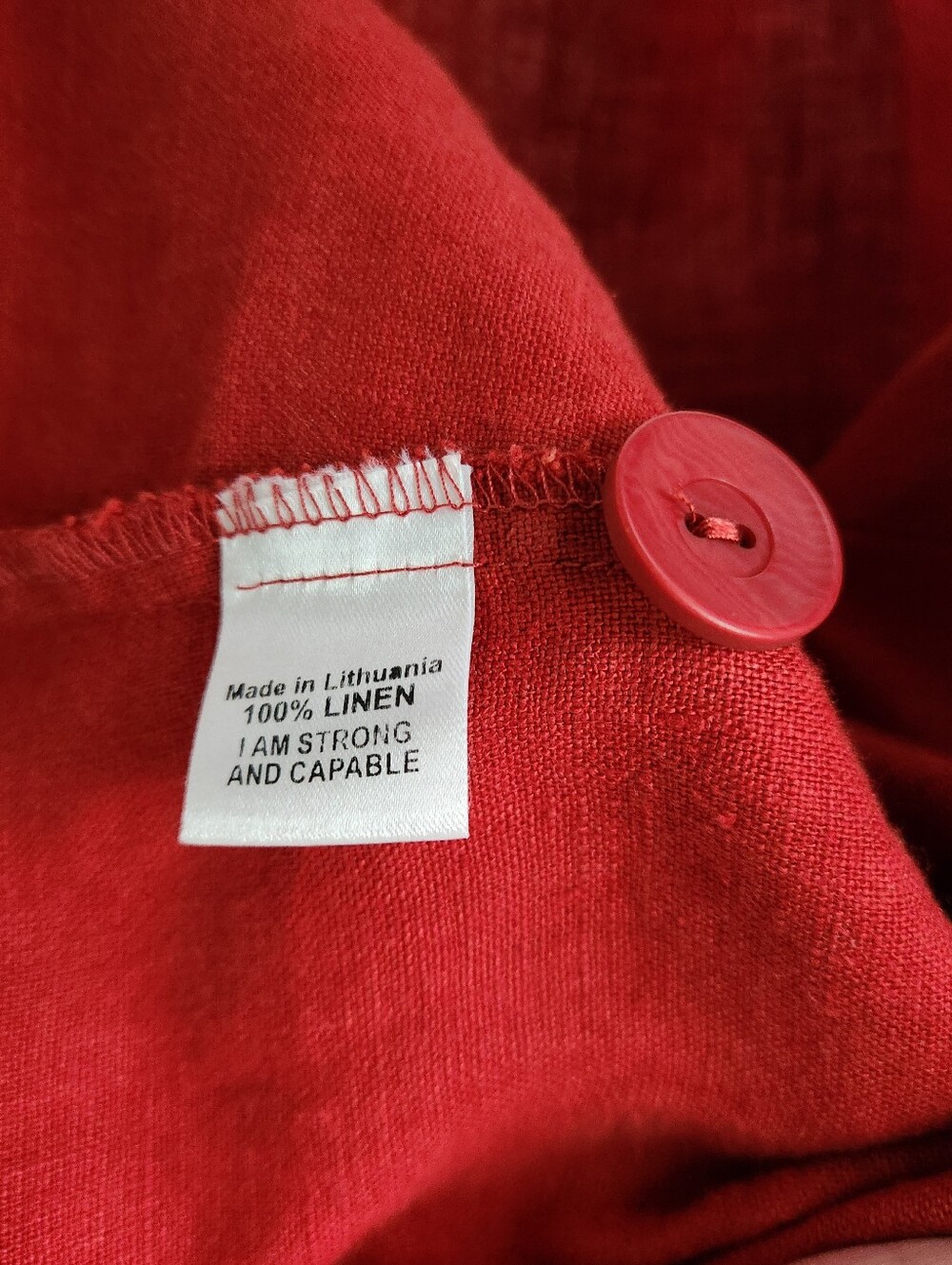 FLAX 100% Linen Brick Red Blazer Jacket L - Picture 3 of 7